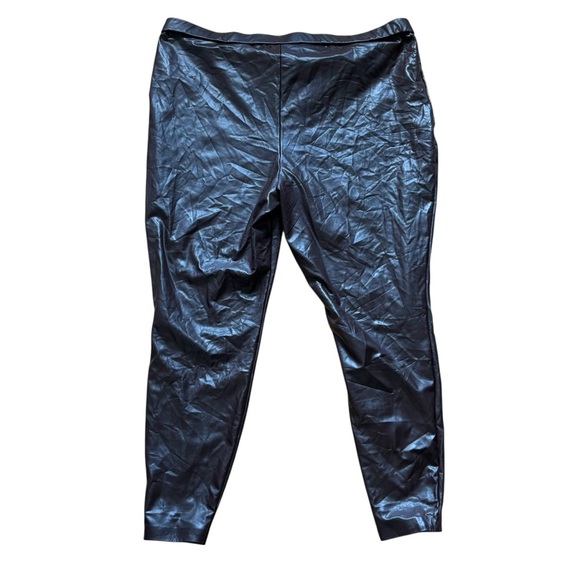 Eloquii Faux Leather Pants Womens Size 24 New With Tag Brown Plus Size Joggers - Picture 2 of 5